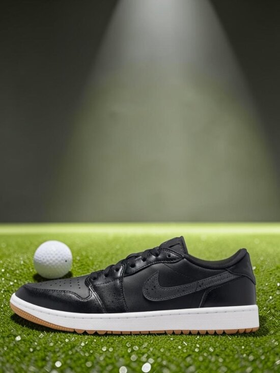 Air Jordan 1 Low Golf Shoes Mens Size 7.5 Black/Gum DD9315 005 (NEW)